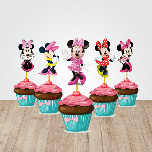 Minnie Mouse Theme Cupcake Topper