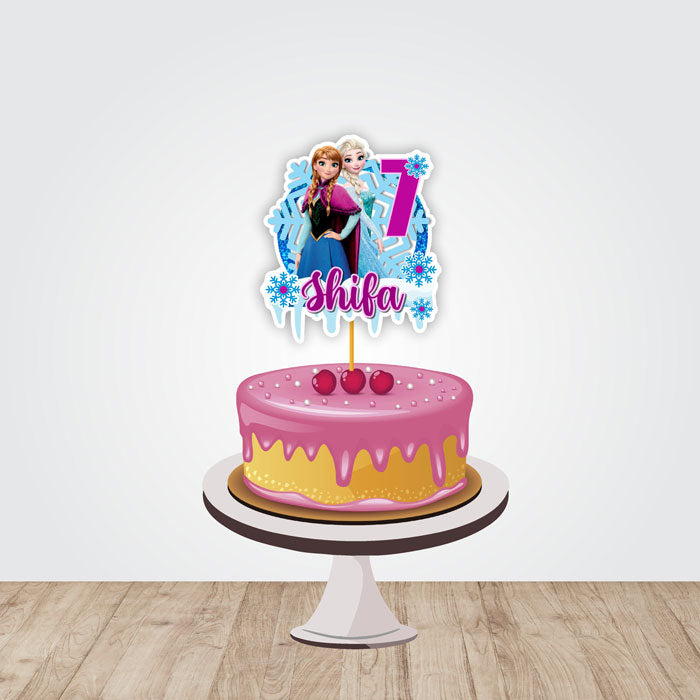 Frozen Theme Personalized Caketopper