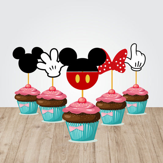 Mickey Mouse Theme Classic Cupcake Topper