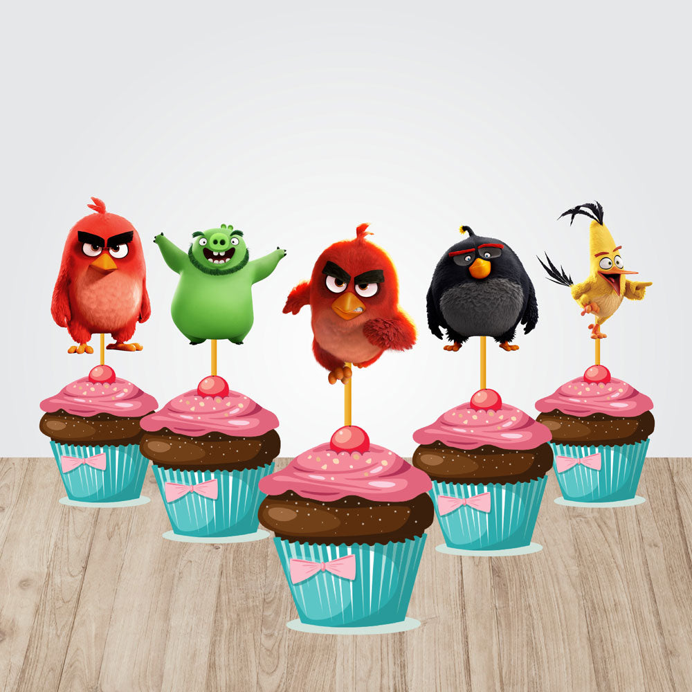 Angry Birds Theme Cupcake Topper