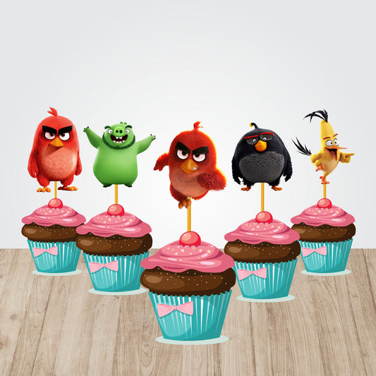 Angry Birds Theme Cupcake Topper