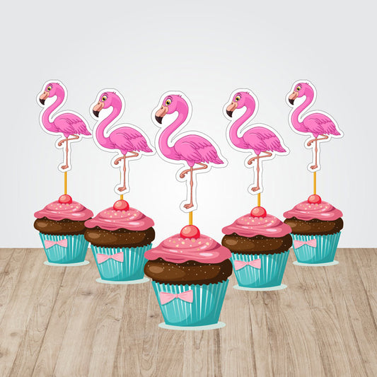 Flamingo Theme Cupcake Topper