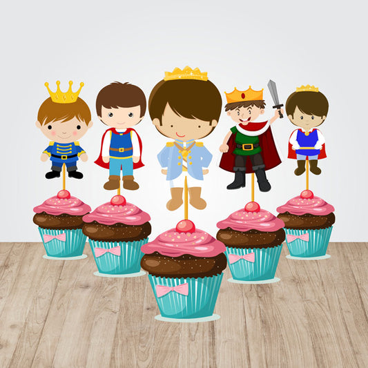 Prince Theme Round Cupcake Topper