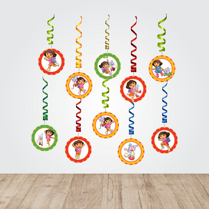 Dora the Explorer Theme Round Swirls
