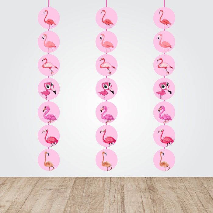 Flamingo Theme Round Danglers