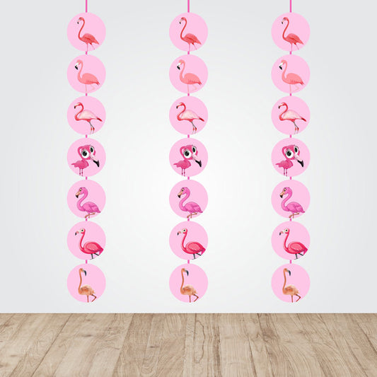 Flamingo Theme Round Danglers