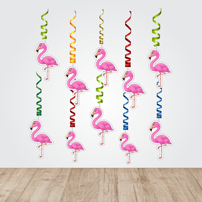Flamingo Theme Swirls