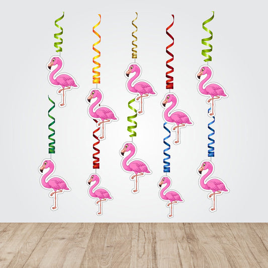 Flamingo Theme Swirls