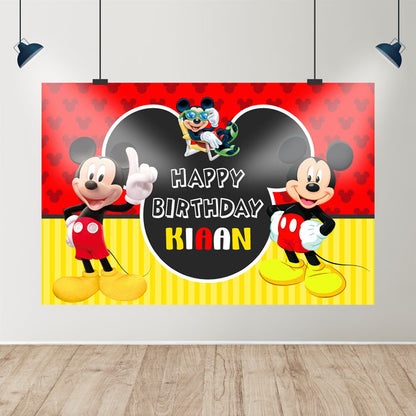 Mickey Mouse Theme Backdrop