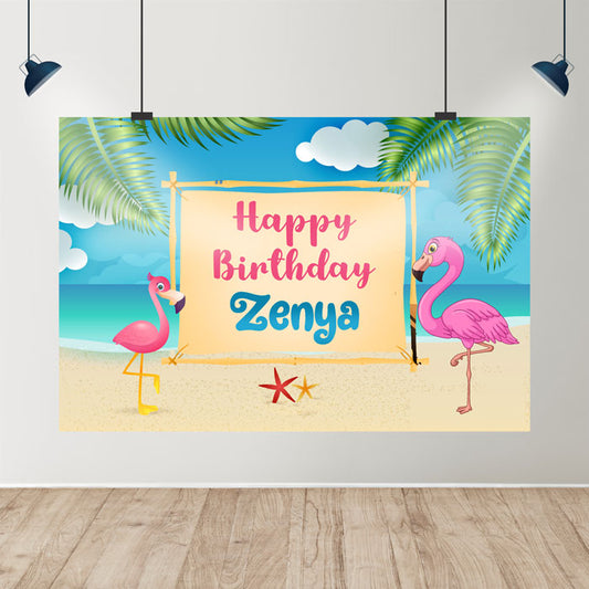 Flamingo Theme Backdrop
