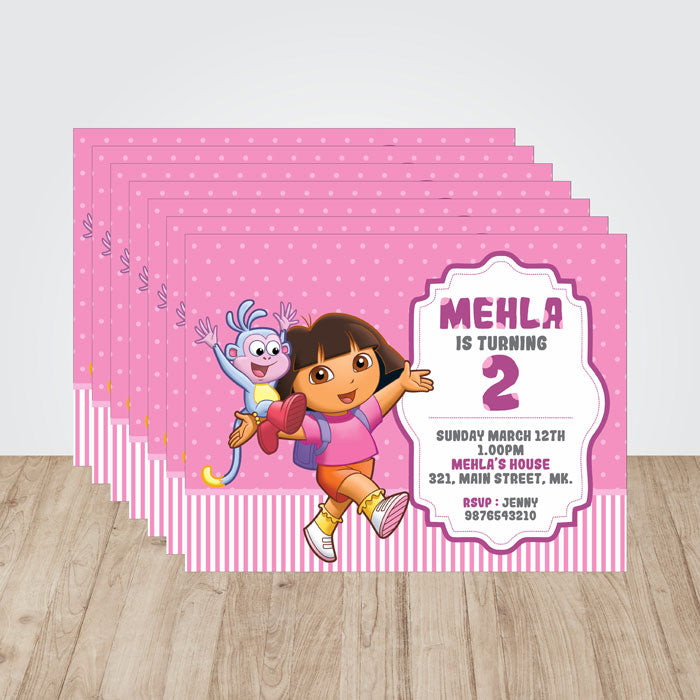 Dora the Explorer Theme Invite