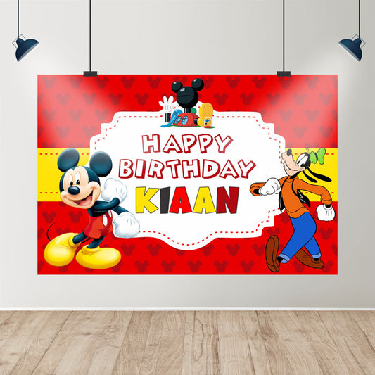 Mickey Mouse Theme Customized Backdrop