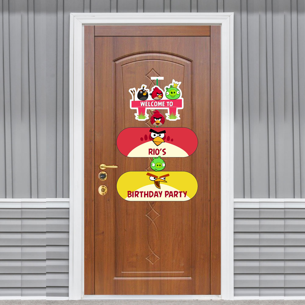 Angry Birds Theme Personalized Door Poster