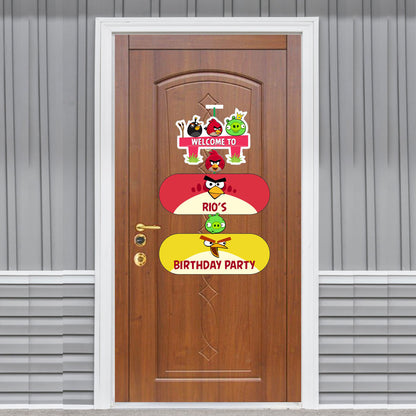 Angry Birds Theme Personalized Door Poster