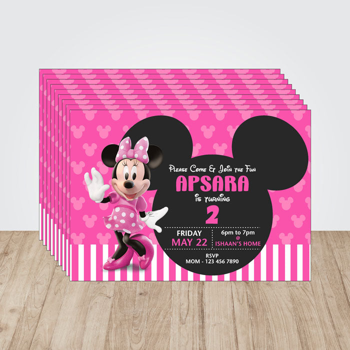 Minnie Mouse Theme Invite