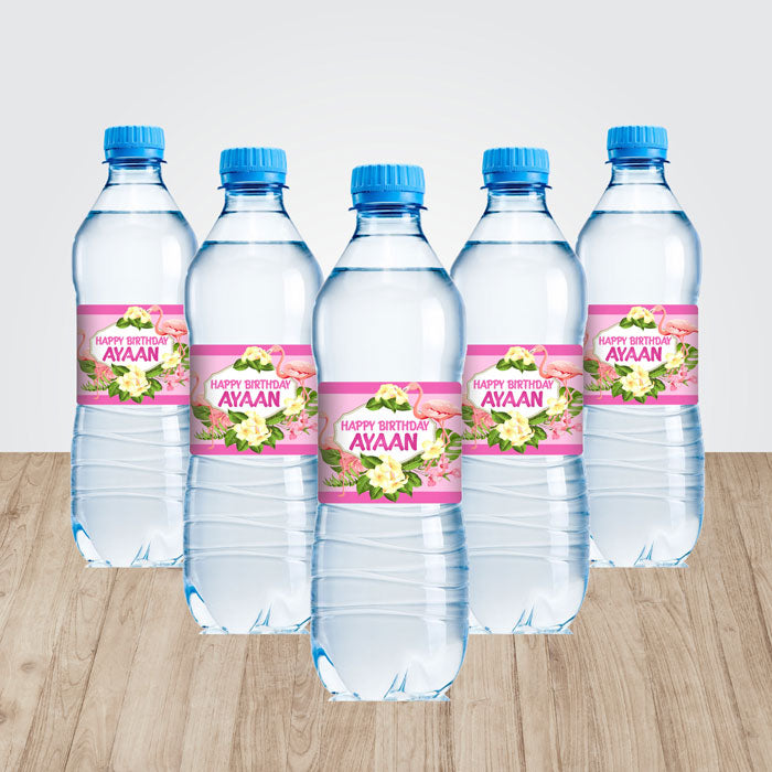 Flamingo Theme Water Bottle Sticker