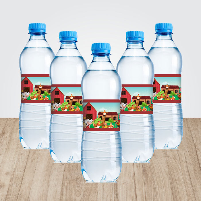 Farm Theme Water Bottle Sticker