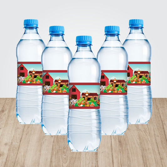 Farm Theme Water Bottle Sticker