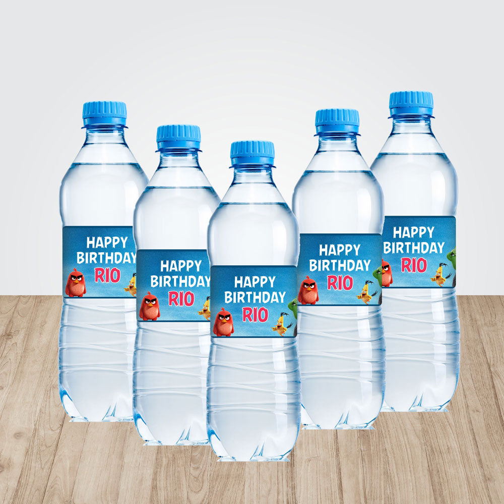 Angry Birds Theme Water Bottle Sticker