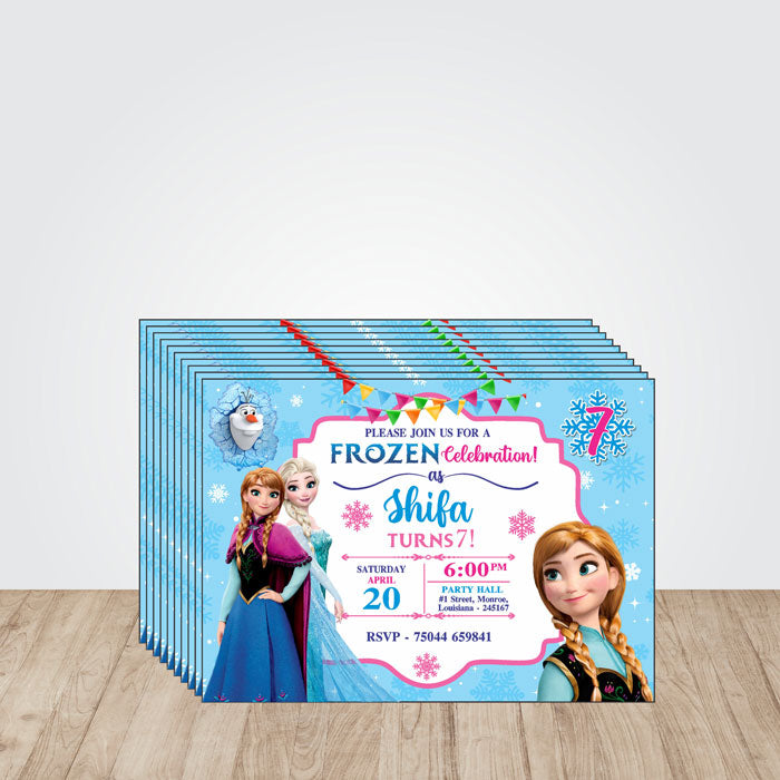 Frozen Theme Personalized Invite