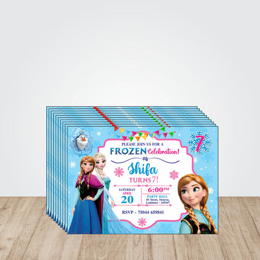 Frozen Theme Personalized Invite