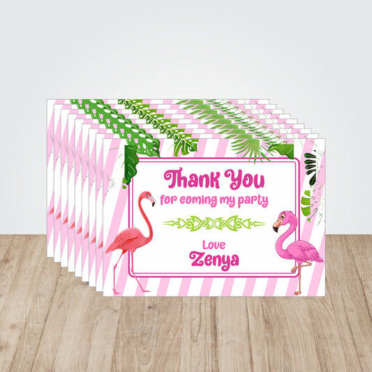Flamingo Theme Thank You Cards