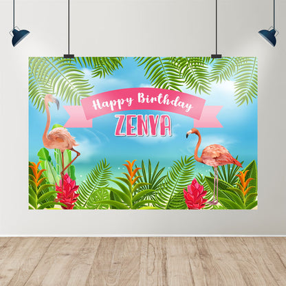 Flamingo Theme Customized Backdrop