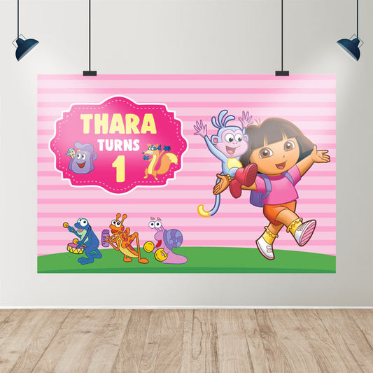 Dora the Explorer Theme Customized Backdrop