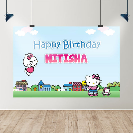 Hello Kitty Theme Backdrop