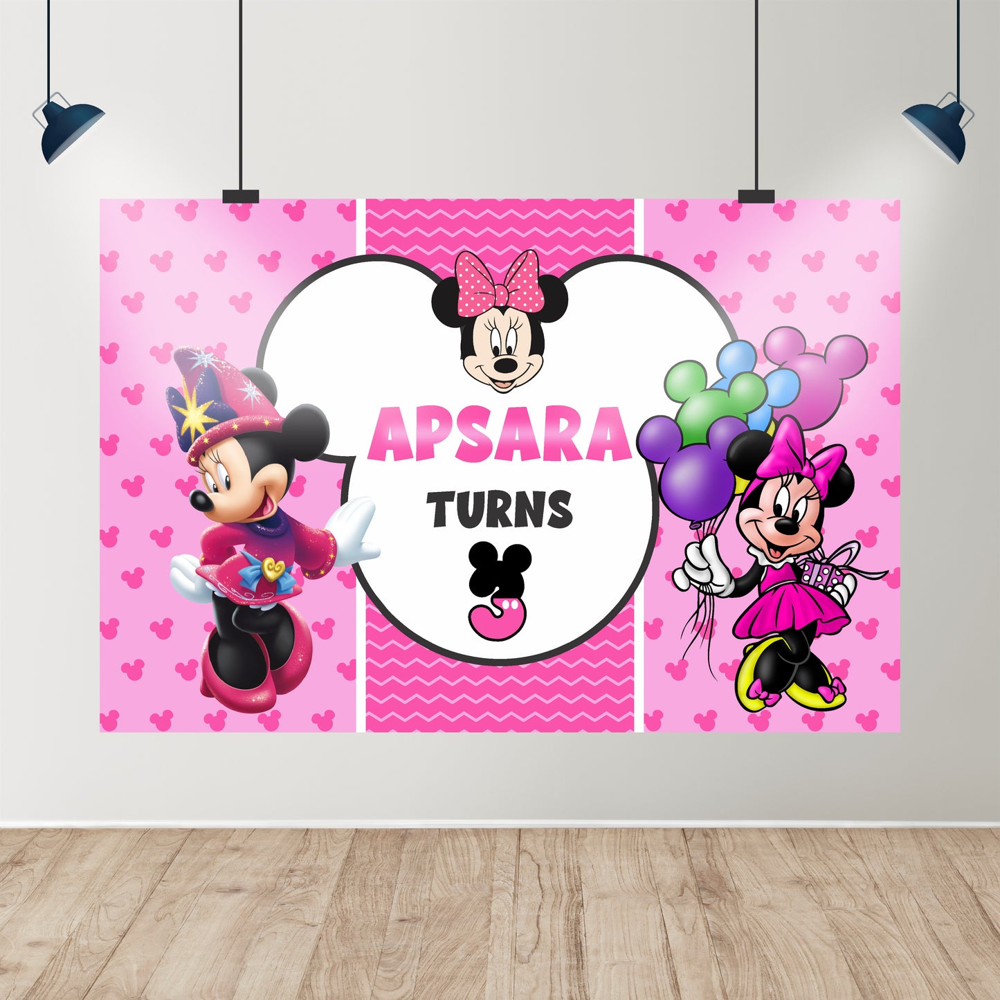Minnie Mouse Theme Customized Backdrop