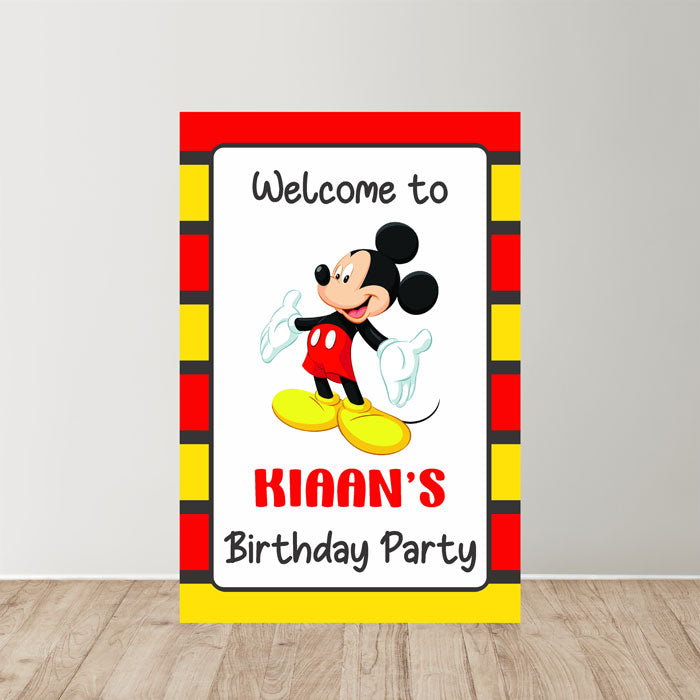 Mickey Mouse Theme Welcome Board