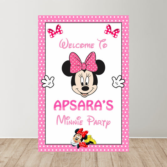 Minnie Mouse Theme Welcome Board