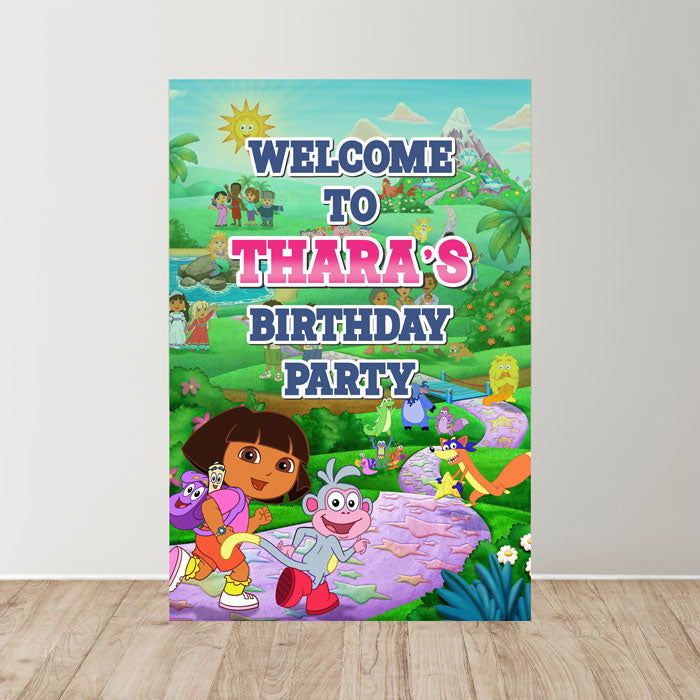 Dora the Explorer Theme Personalized Welcome Board