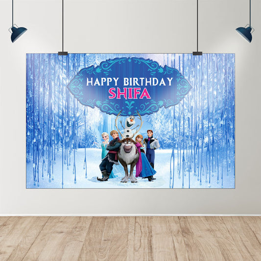 Frozen Theme Backdrop