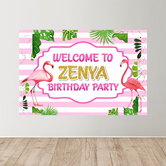 Flamingo Theme Personalized Welcome Board