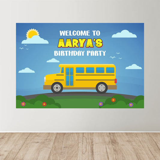 Wheels on the Bus Theme Welcome Board