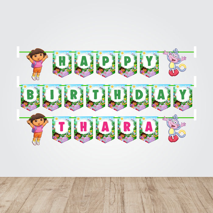 Dora the Explorer Theme Personalized Bunting