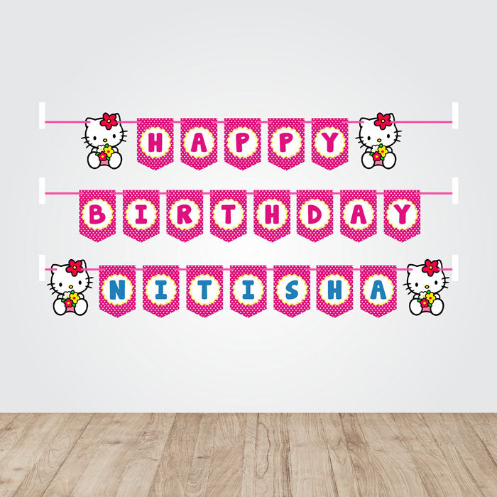 Hello Kitty Theme Personalized Bunting