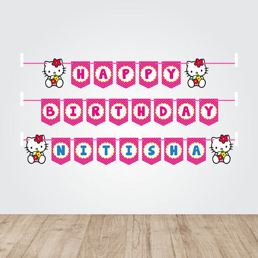 Hello Kitty Theme Personalized Bunting