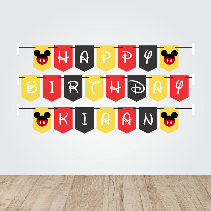 Mickey Mouse Theme Customized Bunting