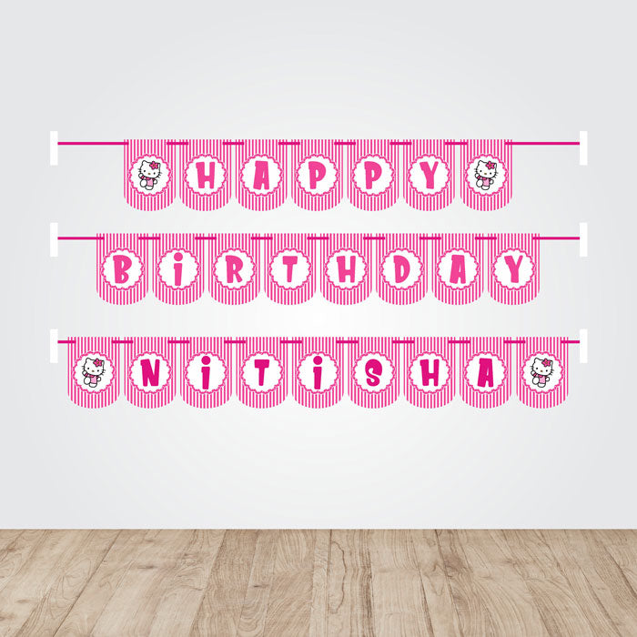 Hello Kitty Theme Customized Bunting