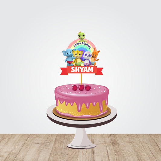 Word Party Theme Caketopper