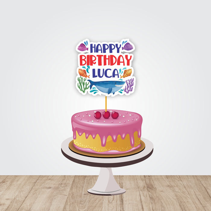 Under the sea Theme Personalized Caketopper