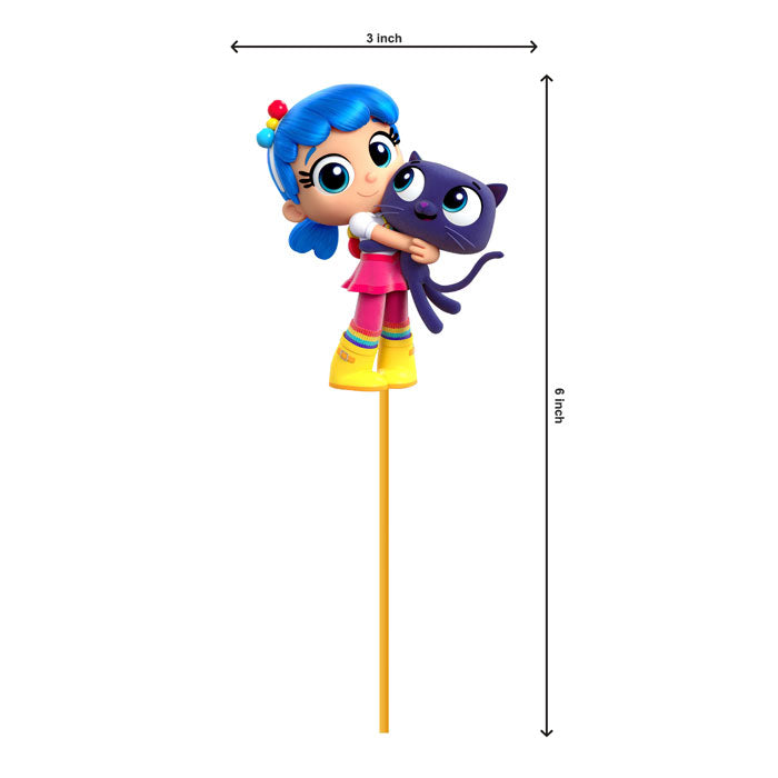 True & the Rainbow Kingdom Theme Cupcake Topper