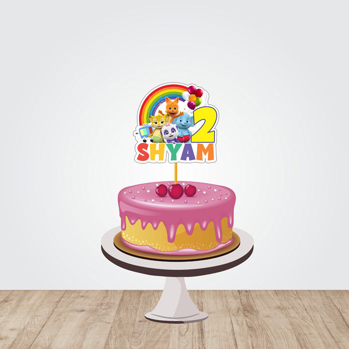 Word Party Theme Customized Caketopper