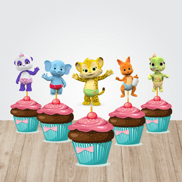 Word Party Theme Cupcake Topper