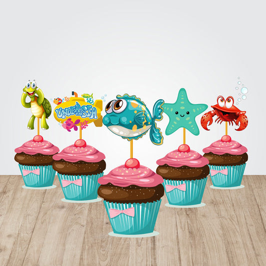Under the sea Theme Cupcake Topper