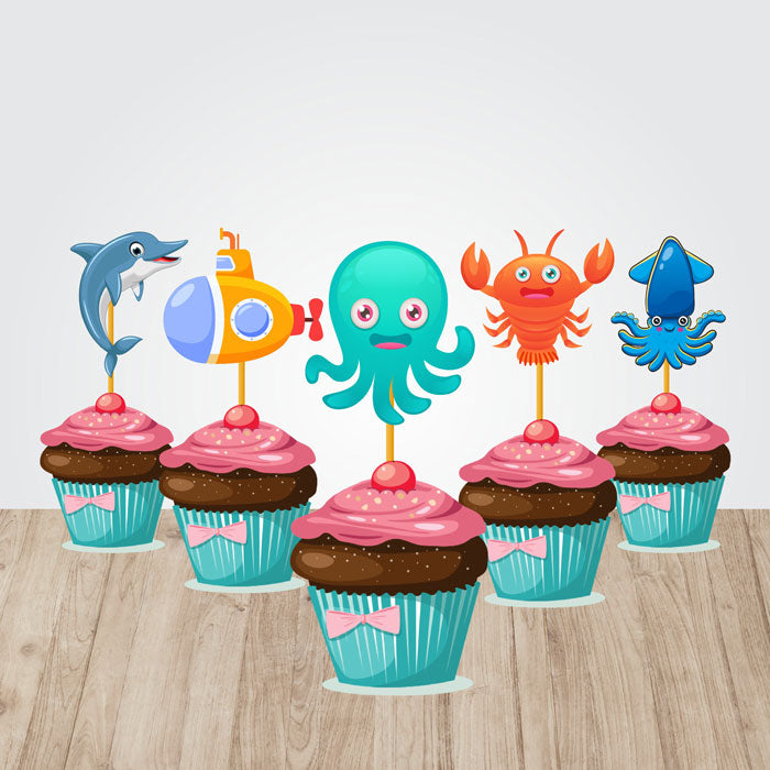 Under the sea Theme Classic Cupcake Topper