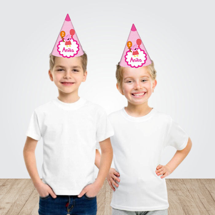 Peppa Pig Girl Theme Personalized Hat
