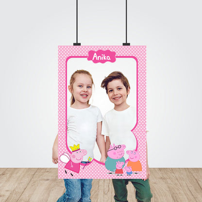Peppa Pig Girl Theme Personalized Photobooth